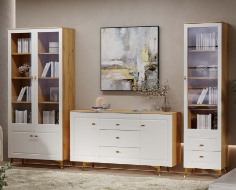 «Вега Сапфир» Гостиная Белый глянец