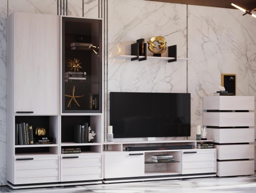 «Nature» Модульная мебель для гостиной Ясень Анкор светлый «Nature» Модульная мебель для гостиной Ясень Анкор светлый