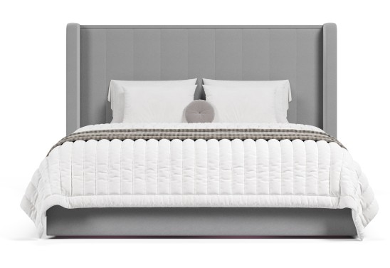 «Адель» Мягкая двуспальная кровать с ортопедическим основанием