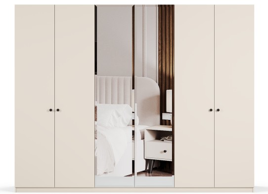 «Луна» Шкаф 6-ти створчатый