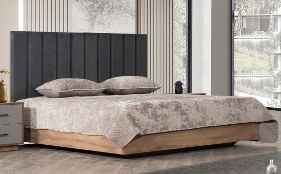 «Бруклин» Мягкая двуспальная кровать с ортопедическим основанием