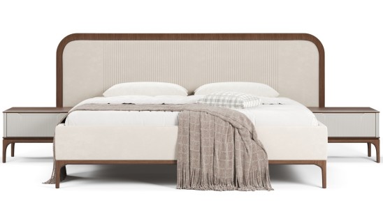 «Наоми» Мягкая двуспальная кровать с ортопедическим основанием «Наоми» Мягкая двуспальная кровать с ортопедическим основанием