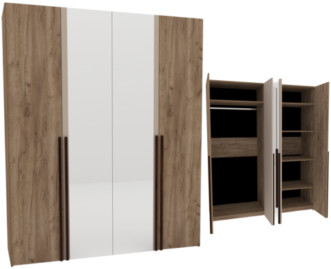 «Кара» Шкаф 4-дверный м.8