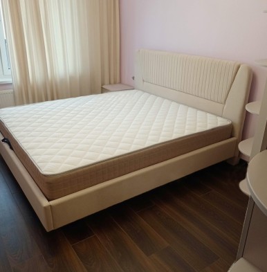 «Вега Сапфир» Айвори мягкая кровать с подъемным мех-мом м.11М 