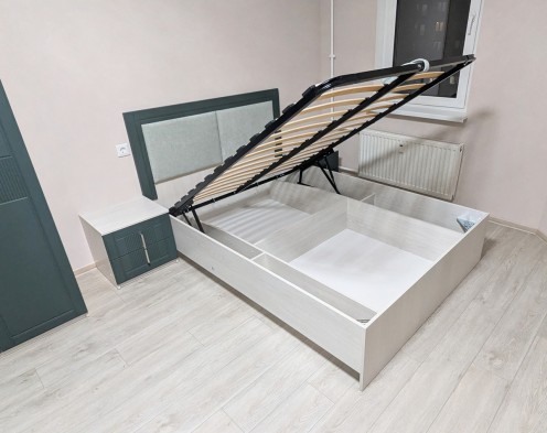 «Андрэа» Кровать двуспальная с подъемным механизмом Авокадо