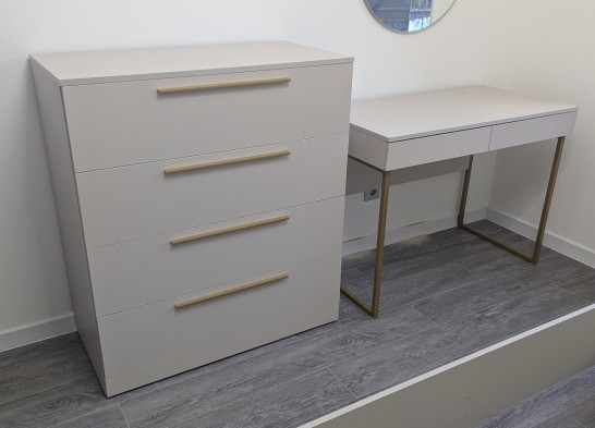 Спальный гарнитур «Николь» (Ивару) Кашемир/Золото Спальный гарнитур «Николь» (Ивару) Кашемир/Золото