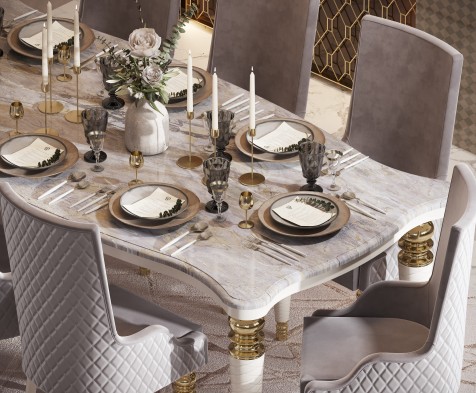 «Прадо» Обеденная группа стол 2795 + 10 стульев (Арида)