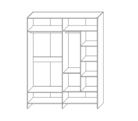 «Харди» Шкаф для одежды 4Д КМК 0965.1 Капучино