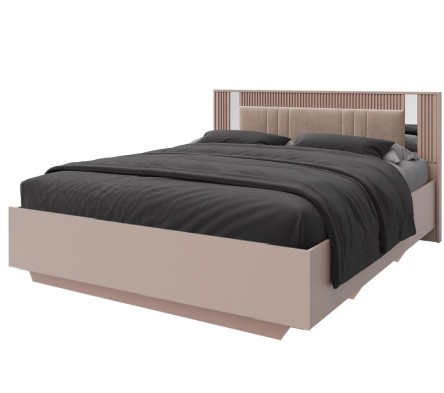 «Харди» Кровать с зеркалами с ортопедическим основанием КМК 0965.7(8) Капучино