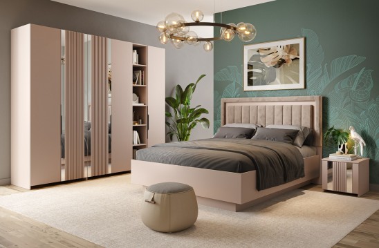 «Харди» Кровать с ортопедическим основанием 1600 КМК 0965.12 Капучино