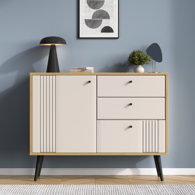 «Вега Саксония» Комод с ящиками и полкой Миндаль