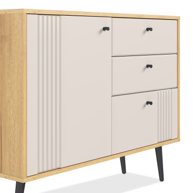 «Вега Саксония» Комод с ящиками и полкой Миндаль