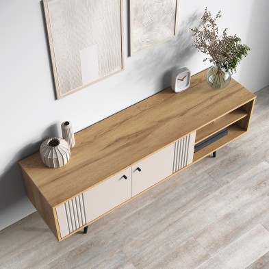 «Вега Саксония» Тумба под ТВ 1500 с нишей Миндаль