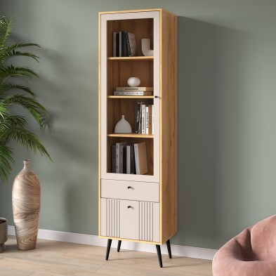 «Вега Саксония» Шкаф-витрина Миндаль