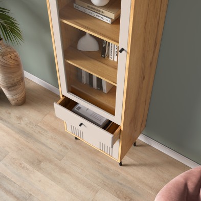 «Вега Саксония» Шкаф-витрина Миндаль