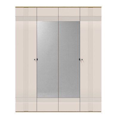 «Вега Саксония» Шкаф 4-х дверный Миндаль