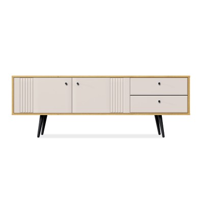 «Вега Саксония» Тумба под ТВ 1500 с ящиками Миндаль