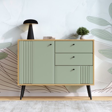 «Вега Саксония» Комод с ящиками Серо-зелёный «Вега Саксония» Комод с ящиками Серо-зелёный