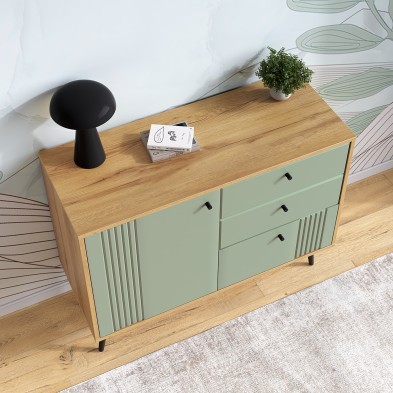 «Вега Саксония» Комод с ящиками Серо-зелёный «Вега Саксония» Комод с ящиками Серо-зелёный