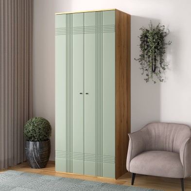 «Вега Саксония» Шкаф 2-х дверный Серо-зелёный «Вега Саксония» Шкаф 2-х дверный Серо-зелёный