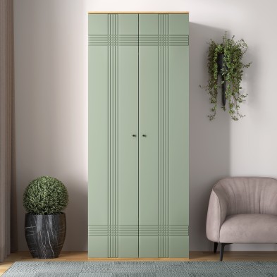 «Вега Саксония» Шкаф 2-х дверный Серо-зелёный «Вега Саксония» Шкаф 2-х дверный Серо-зелёный