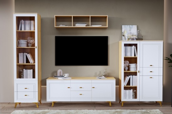 «Вега Сапфир» Тумба под ТВ 1500 Белый глянец