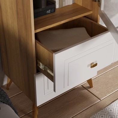 «Вега Сапфир» Шкаф-витрина Белый глянец