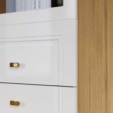 «Вега Сапфир» Шкаф-витрина Белый глянец