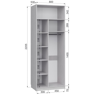 «Сыр» Шкаф 2-х створчатый м.22