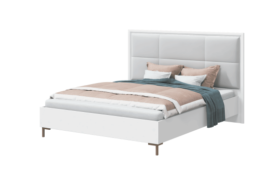 «Афина» Кровать с мягкой спинкой и основанием Лайт