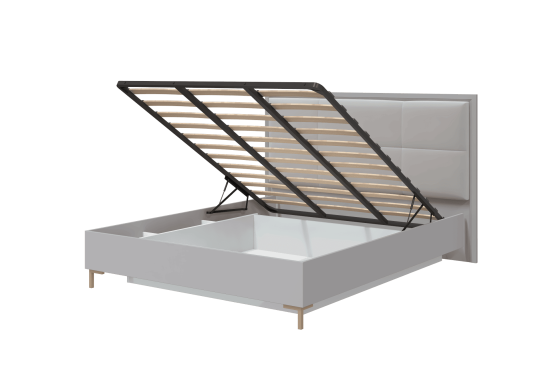 «Афина» Кровать с мягкой спинкой, подъемным механизмом и бельевым ящиком