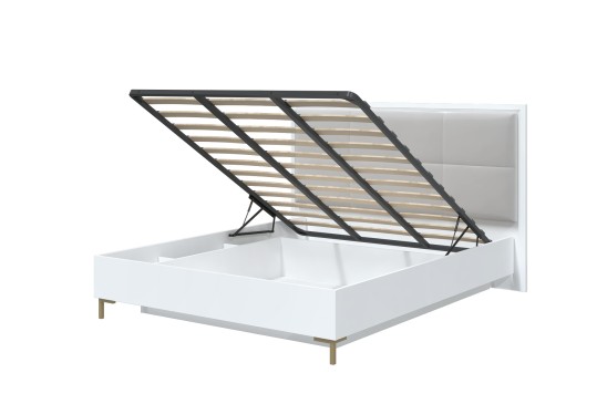 «Афина» Кровать с мягкой спинкой, подъемным механизмом и бельевым ящиком