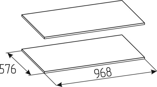 «Рум» Комплект полок (2 шт)1000мм «Рум» Комплект полок (2 шт)1000мм
