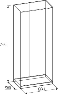 «Рум» Корпус шкафа 1000мм «Рум» Корпус шкафа 1000мм