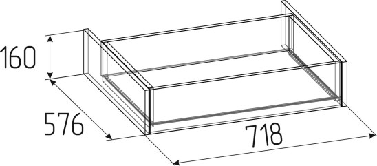 «Рум» Ящик выдвижной 750мм