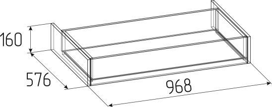 «Рум» Ящик выдвижной 1000мм