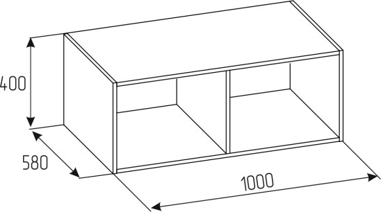 «Рум» Корпус антресоли глубина 580мм