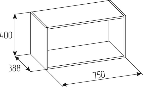 «Рум» Корпус антресоли глубина 388мм