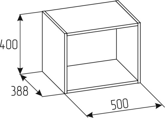 «Рум» Корпус антресоли глубина 388мм