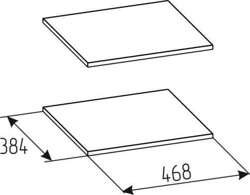 «Рум» Комплект полок (2шт) к корпусу 388