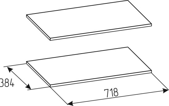 «Рум» Комплект полок (2шт) к корпусу 388