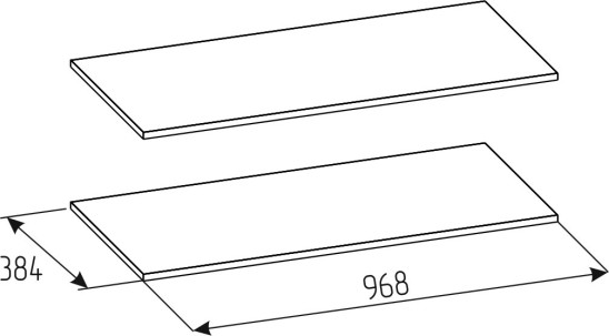 «Рум» Комплект полок (2шт) к корпусу 388