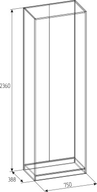 «Рум» Корпус шкафа глубина 388