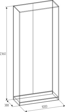 «Рум» Корпус шкафа глубина 388