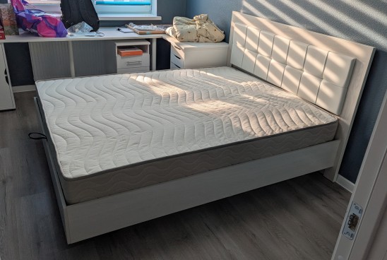 «Парма нео» кровать двуспальная с подъемным мех-мом ясень анкор светлый №5