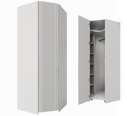 «Харди» шкаф угловой для одежды КМК 0965.47 Белый