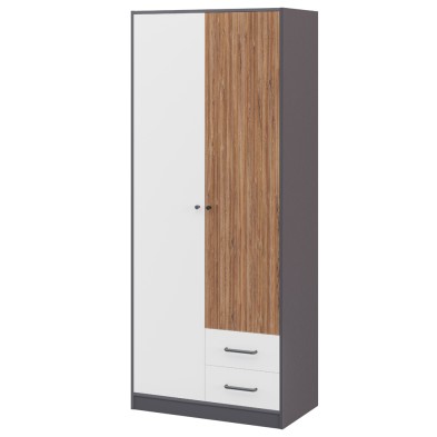 «Мальма» Шкаф 2-х створчатый для одежды с ящиками МН-135-03
