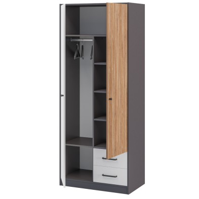 «Мальма» Шкаф 2-х створчатый для одежды с ящиками МН-135-03