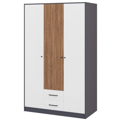 «Мальма» Шкаф 3-х створчатый для одежды с ящиками МН-135-04