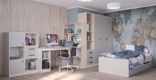 «Мальма» Стол письменный со стеллажом МН-135-26